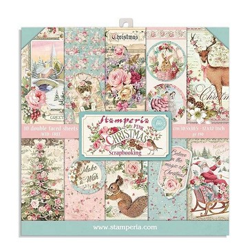 Stamperia SBBS16 Pink Christmas mini pad