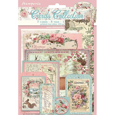 Stamperia SBCARD08 Pink Christmas