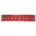 Nastro Taffetà Quadretto 13 mm Rosso