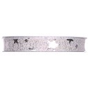 Taffetà Stelline 15 mm Argento